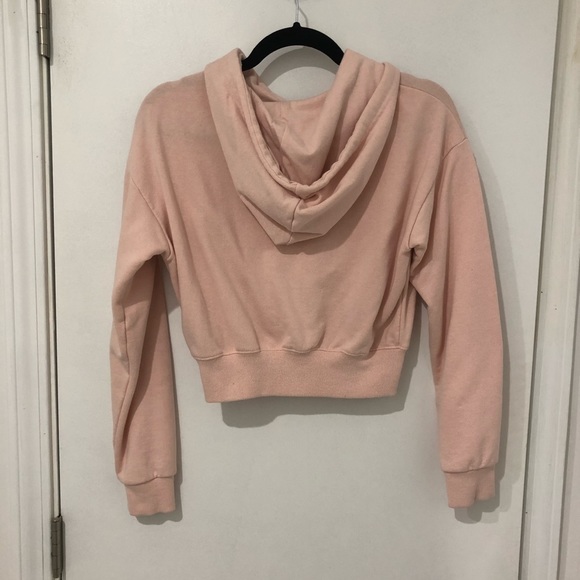 Forever 21 Pink & White Cropped Hoodie 💖 - Picture 2 of 14